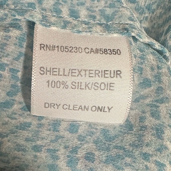 Joie Women's Blue Patterned Silk Top Size S - Picture 8 of 8